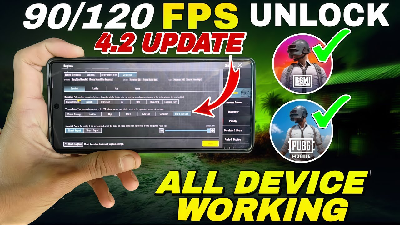 Unlock 120 FPS for ALL Devices in PUBG Mobile & BGMI 4.3
