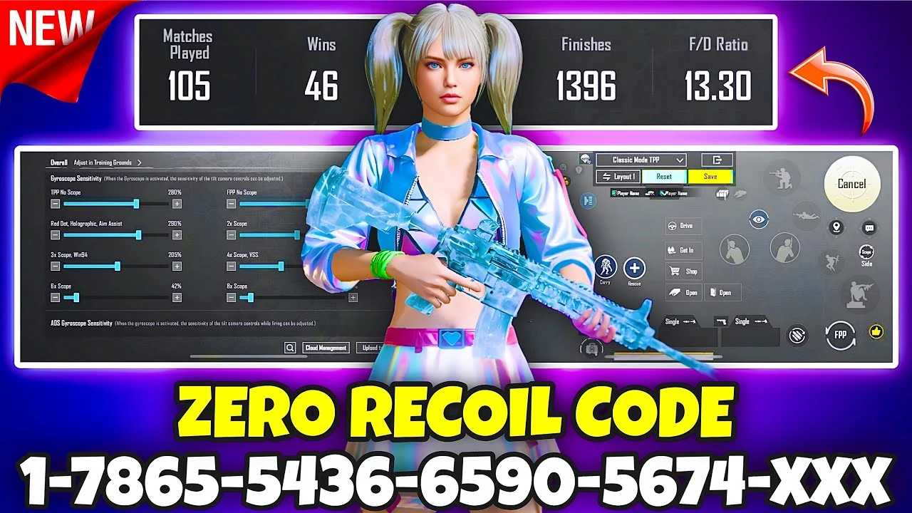 Best PUBG Sensitivity Code 2026 for Zero Recoil