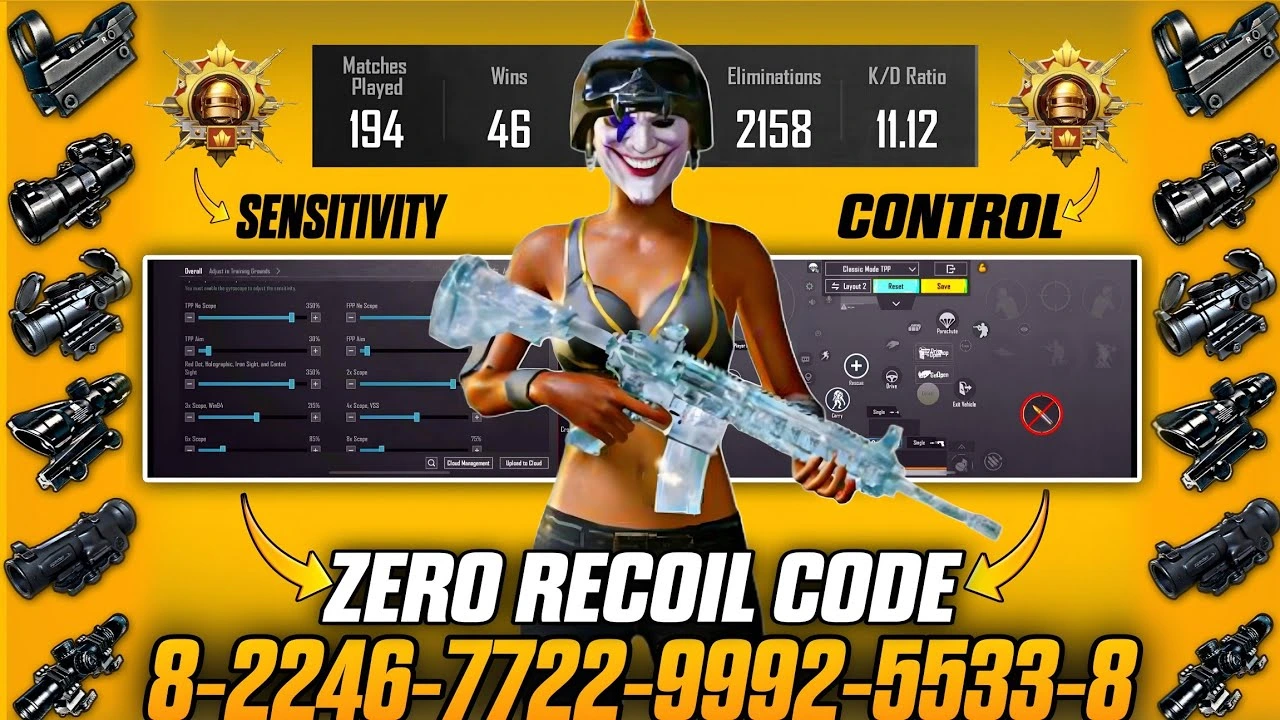 PUBG Sensitivity Code 2026 – Best Zero Recoil Settings
